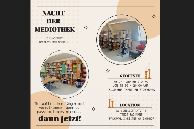 Nacht der Mediothek - Herzliche Einladung zum Stöbern bei Snacks und Getränken